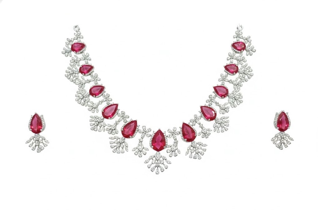 Ruby Rajwada Necklace