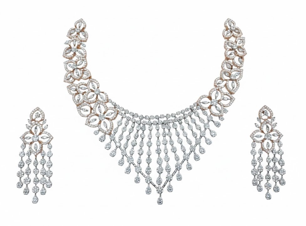 Aarohi Pearlfall Necklace