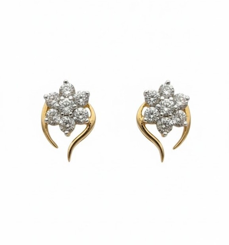 Celestial Bloom Curve Studs
