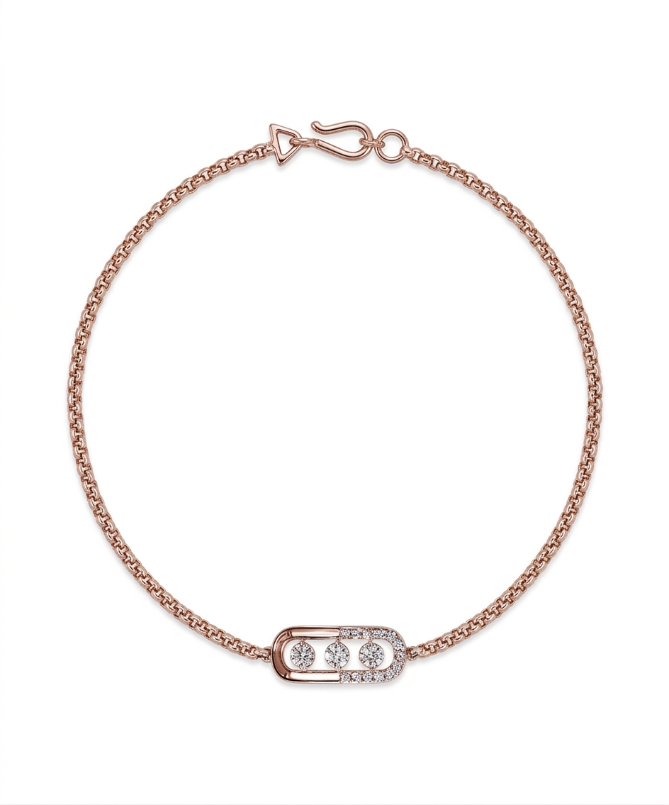 Classic Bar Link Diamond Bracelet