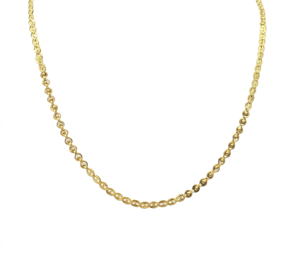 Radiant Link Shine 22K Gold Chain Necklace