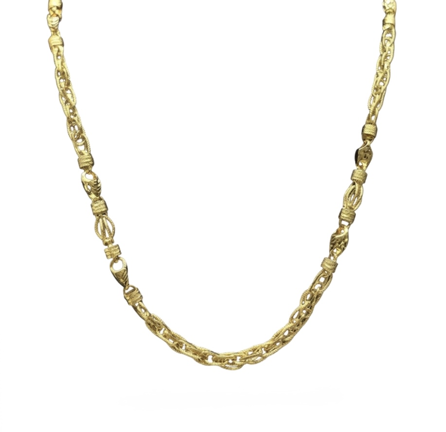 Heritage Oval Link 22K Gold Men’s Chain Necklace