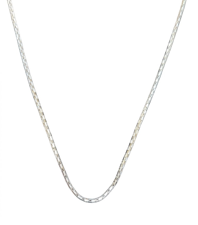 Classic Sleek White Gold Finish Chain