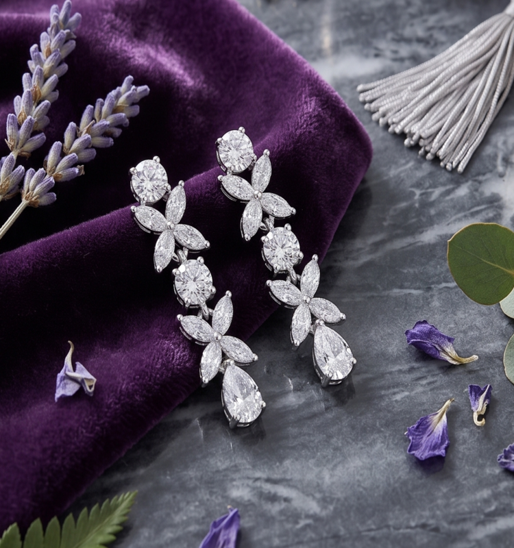 Enchanted Garden Floral Drop Earrings