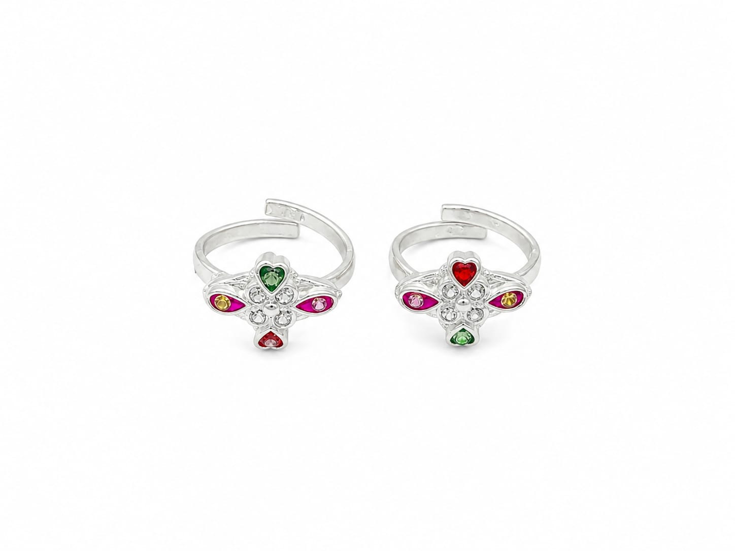 Blossom Gem Sterling Silver Toe Ring