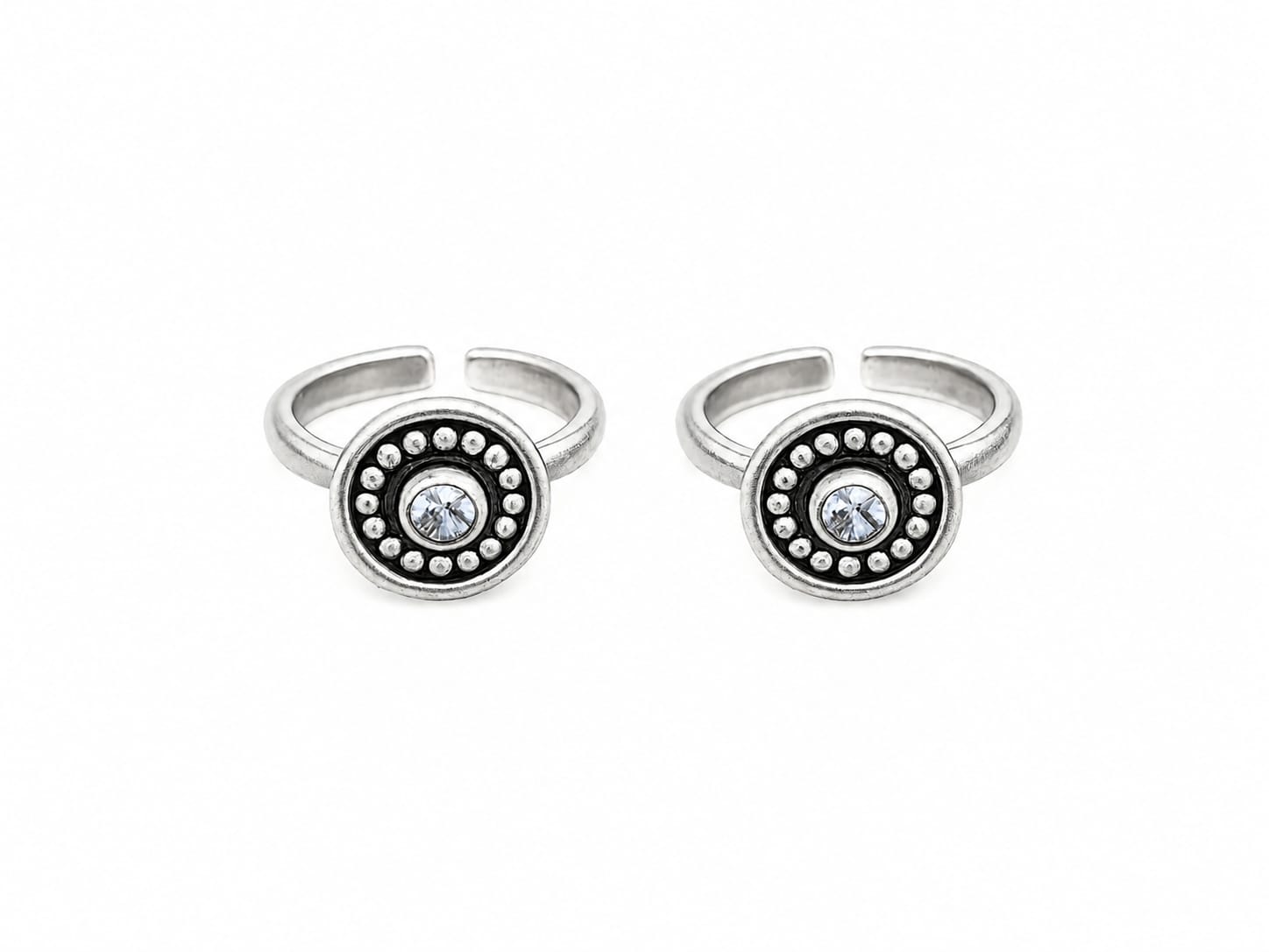 Classic Mandala Silver Toe Ring