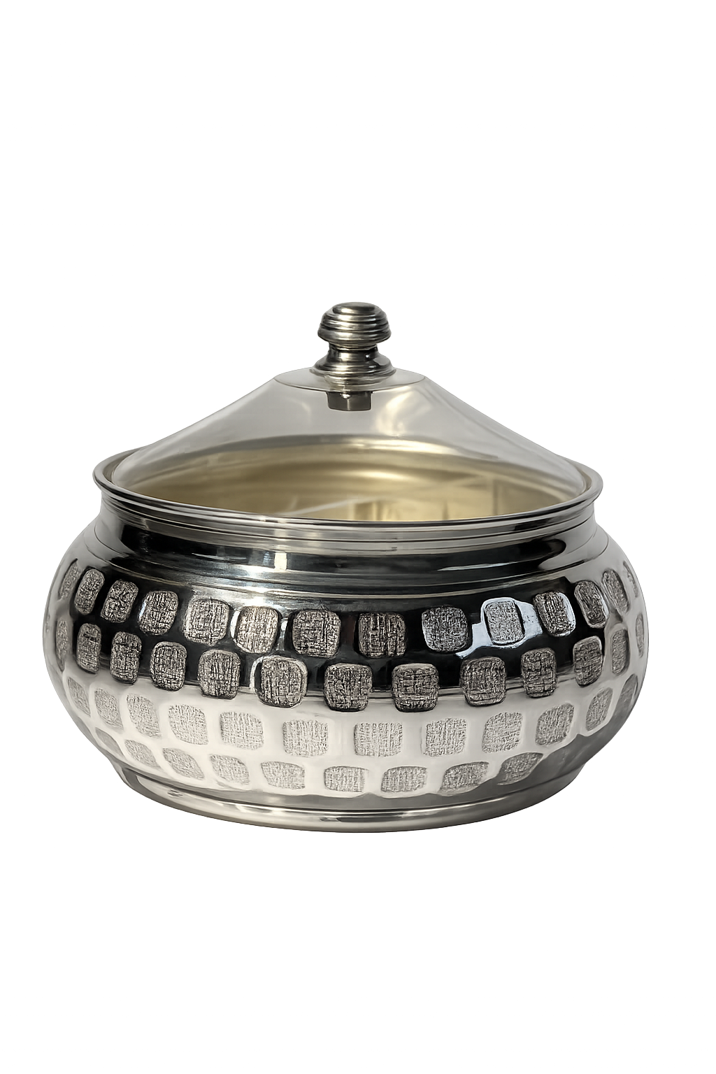 Heritage Hammered Silver Storage Pot