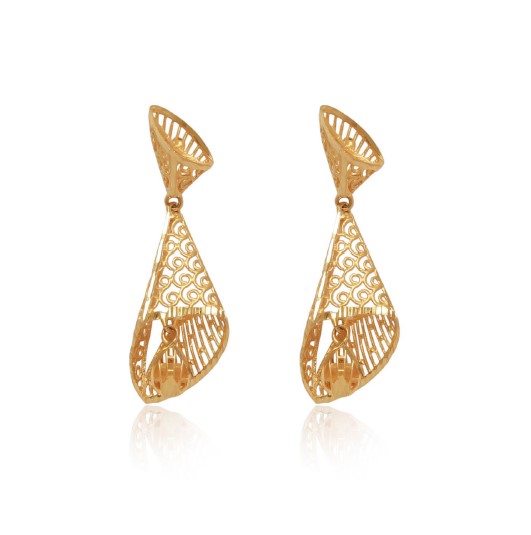 Contemporary Grace Gold Danglers
