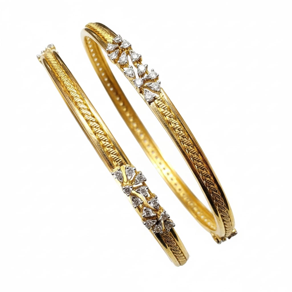 Golden Blossom Elegance Bangles