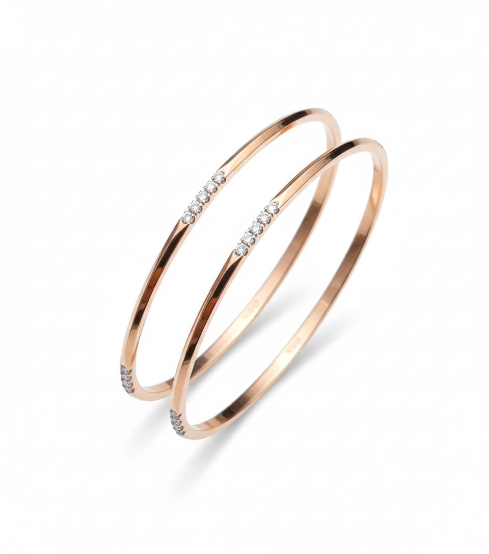 Blush Glow Slim Bangles
