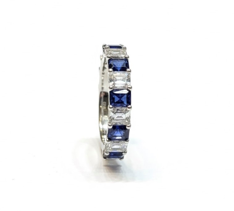 Azure Square Eternity Ring