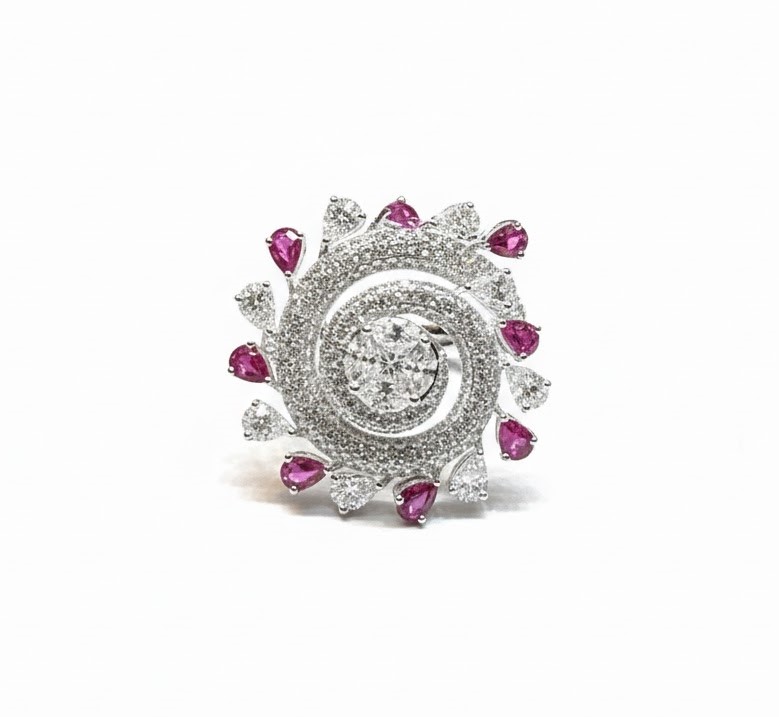Enchanted Rose Swirl Ring