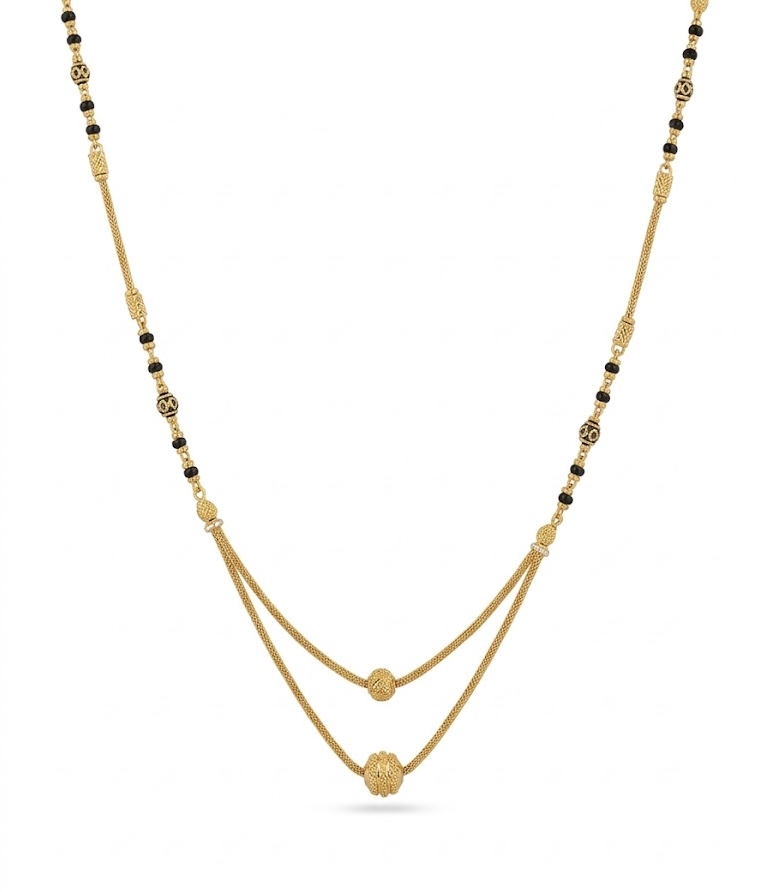 Golden Double Drape Mangalsutra
