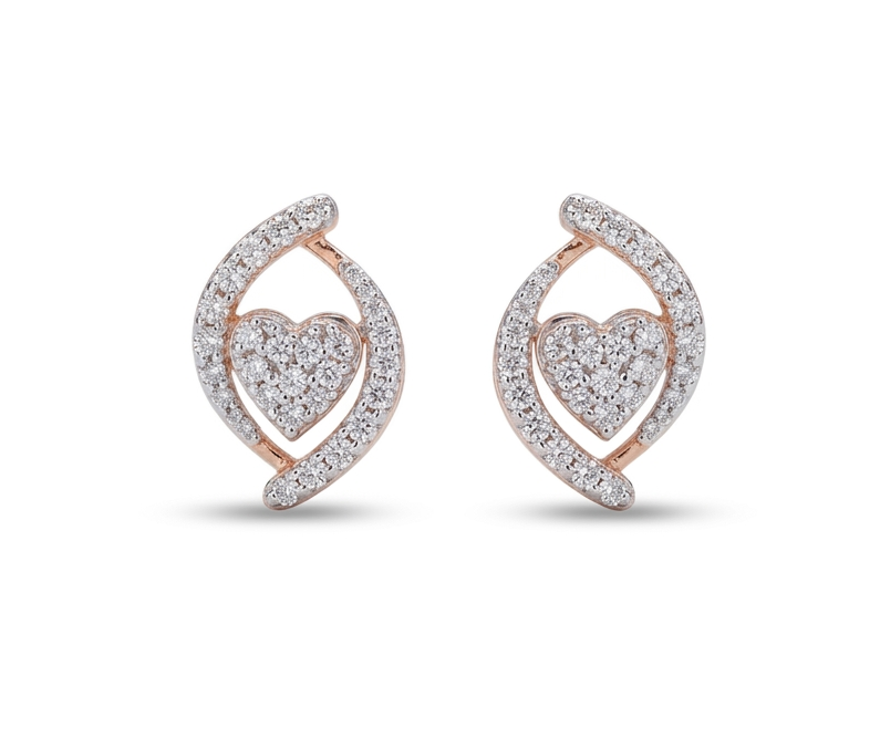 Infinity Loop Diamond Stud Earrings