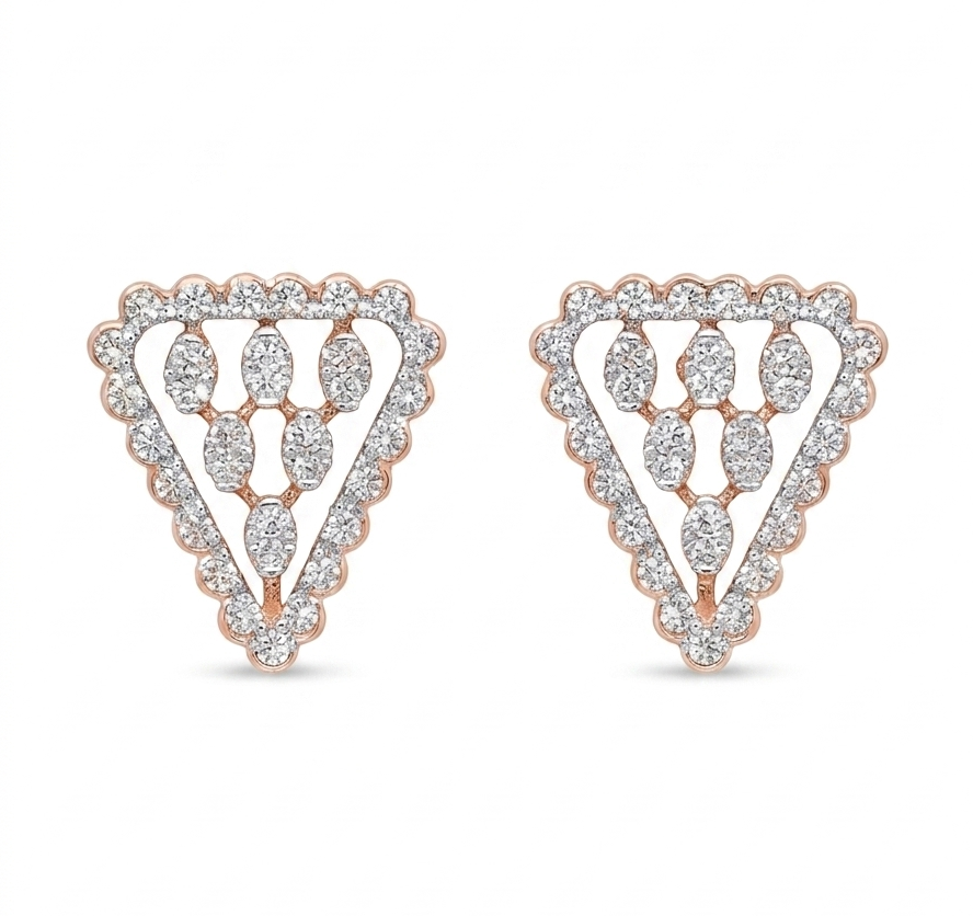 Vintage Filigree Diamond Drop Earrings