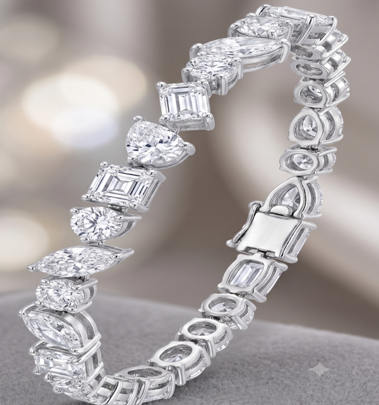Royal Cut Silver Diamond Bracelet