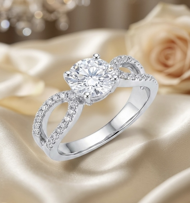 Infinity Sparkle Sterling Silver Ring