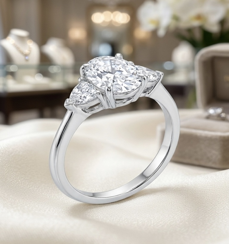 Princess Solitaire Silver  Ring