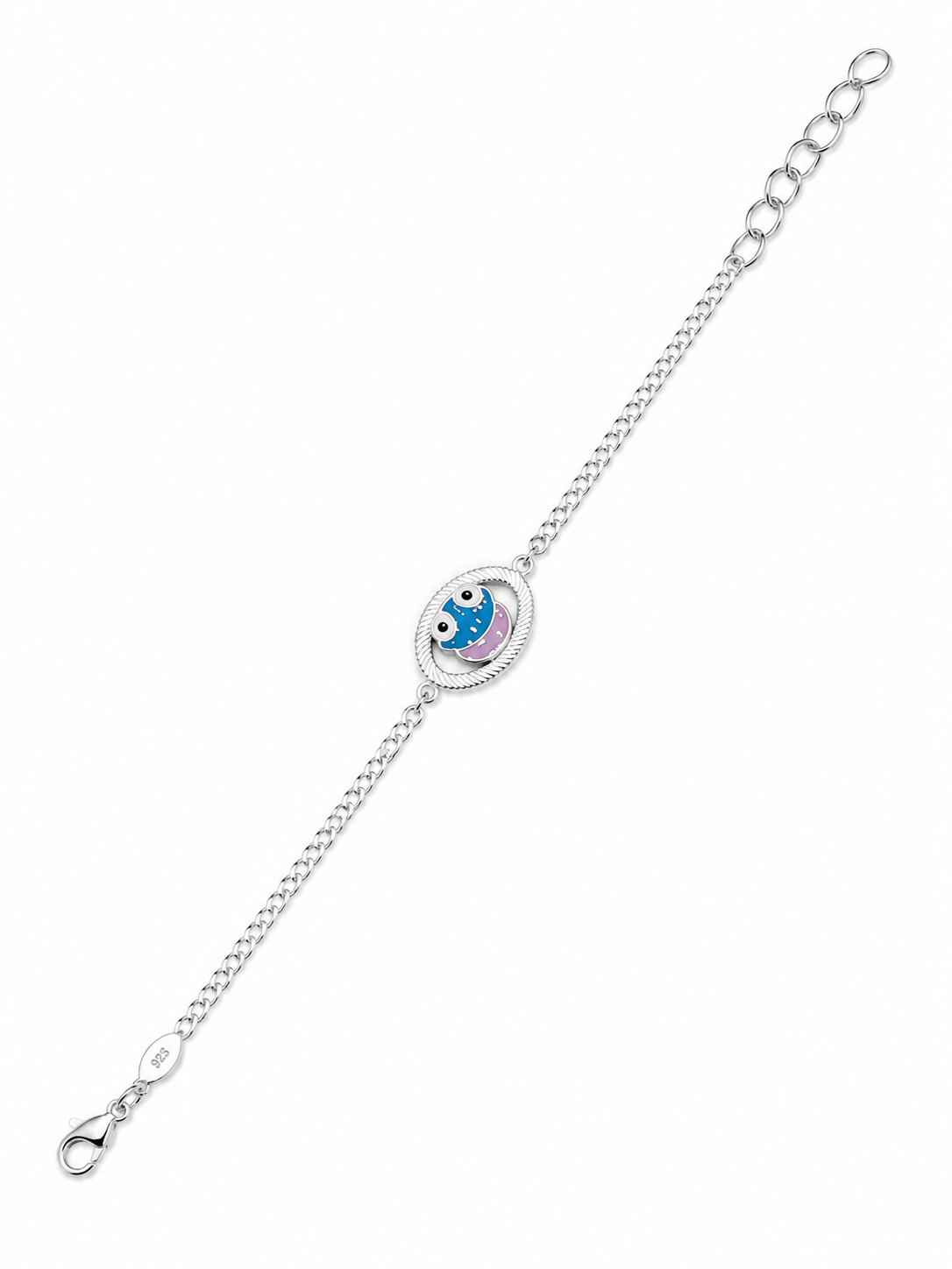 Silver Cute Toad Kids Rakhi