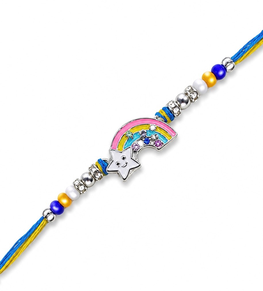 Rainbow Wishes Silver Rakhi