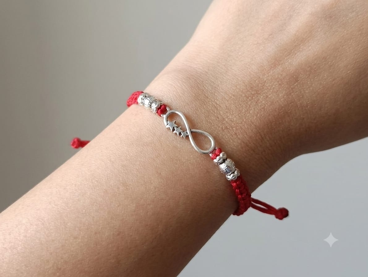 Crimson Bond Silver Rakhi