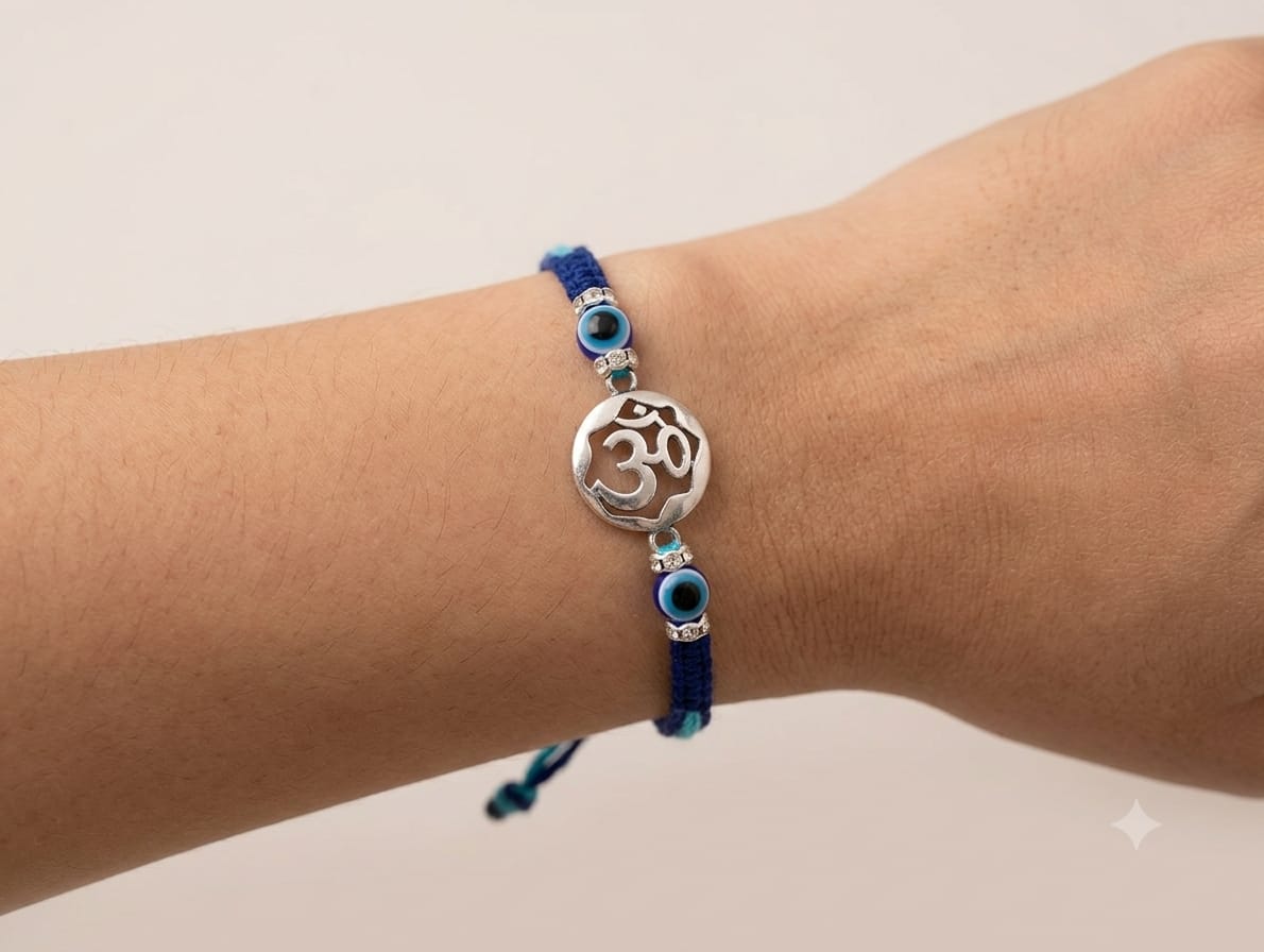 Neel Shakti Silver Rakhi