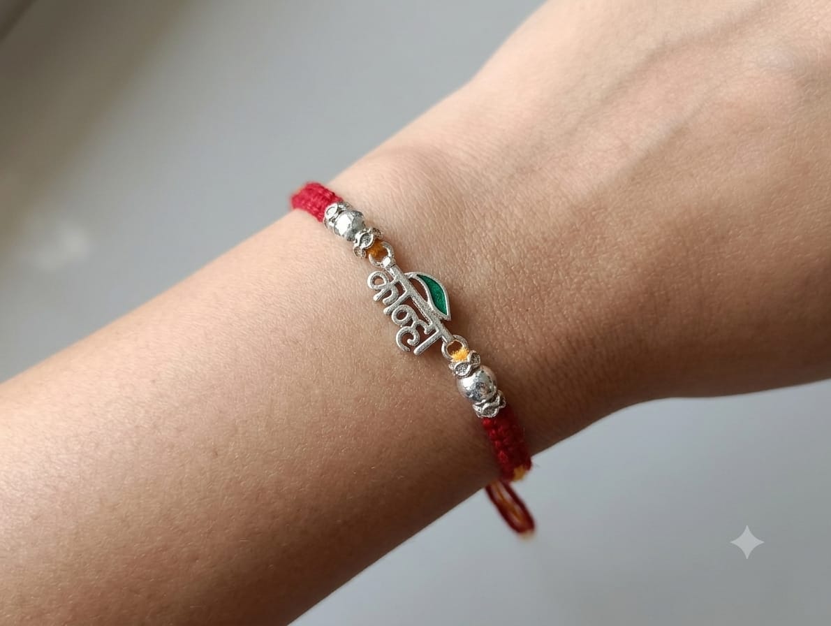 Aqua Harmony Silver Rakhi
