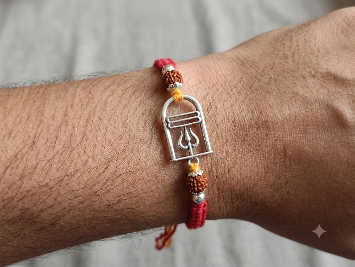 Shubh Blessing Silver Rakhi