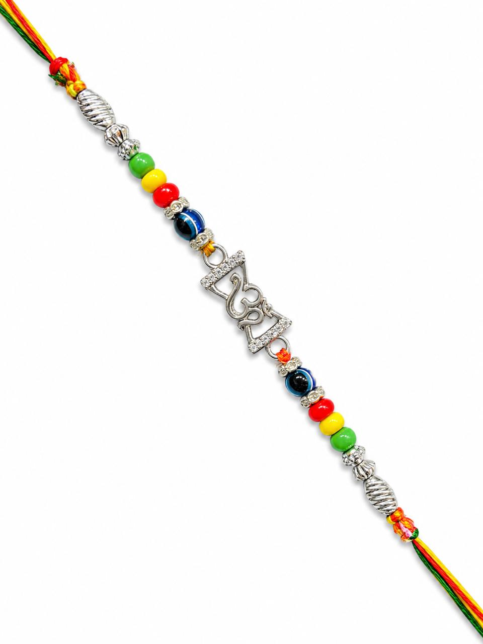 Mahadev Om Shakti Silver Rakhi