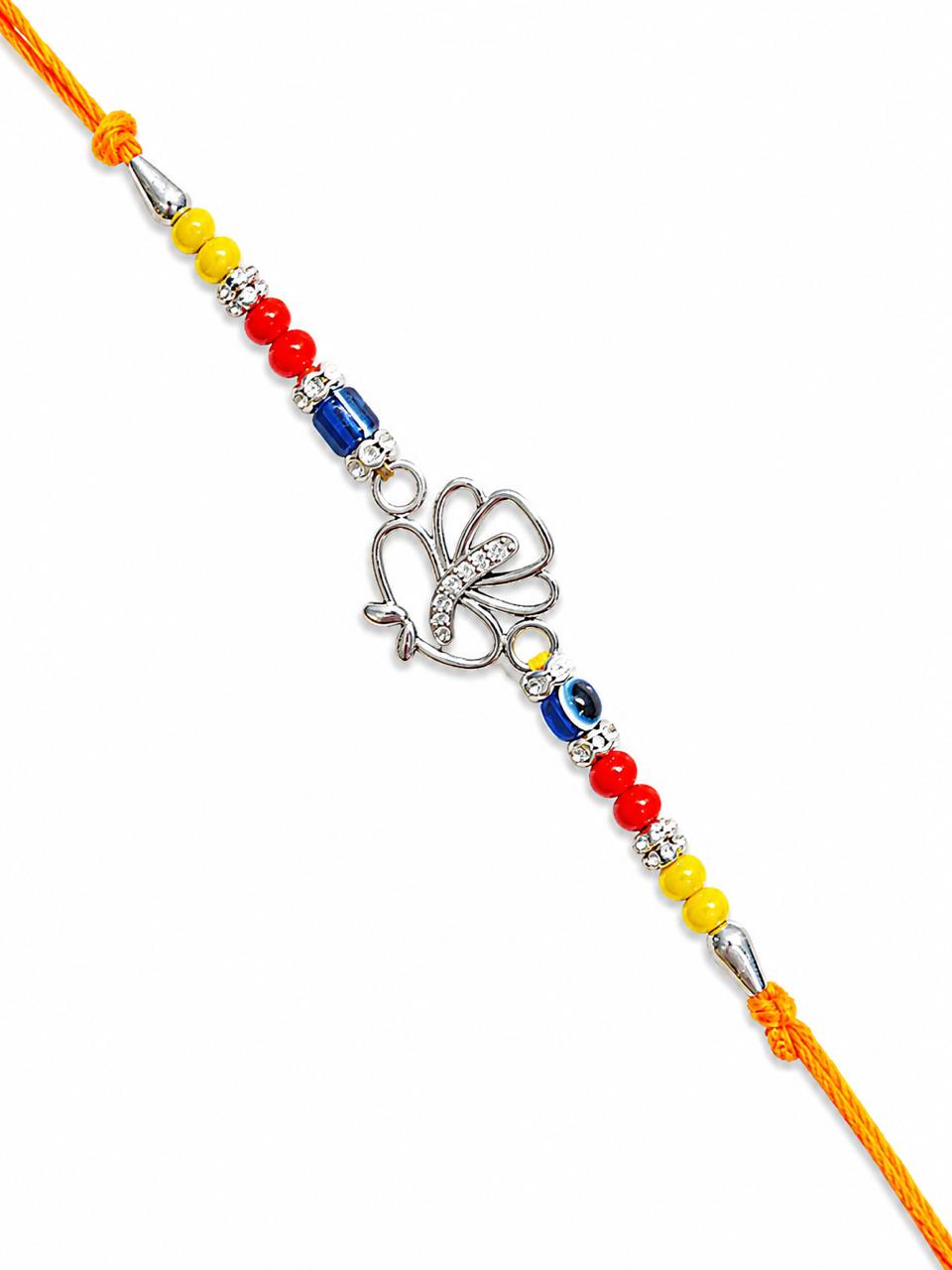 Divine Ganesh Silver Rakhi