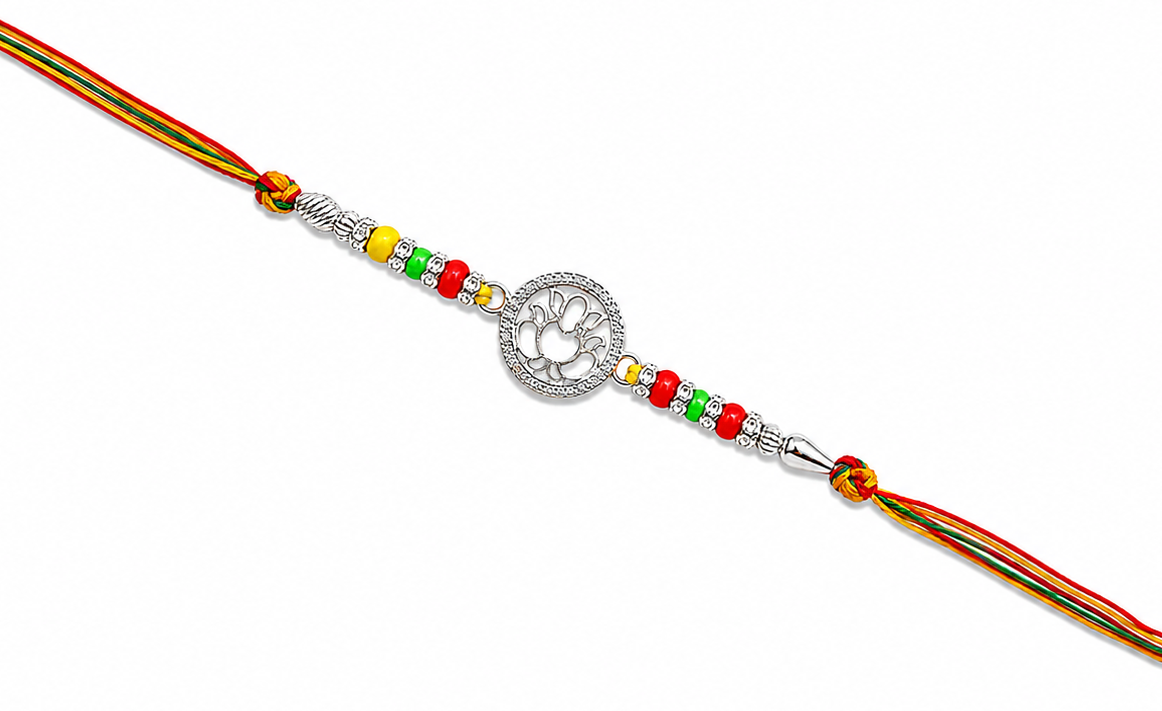 Vighnaharta Ganesha Silver Rakhi
