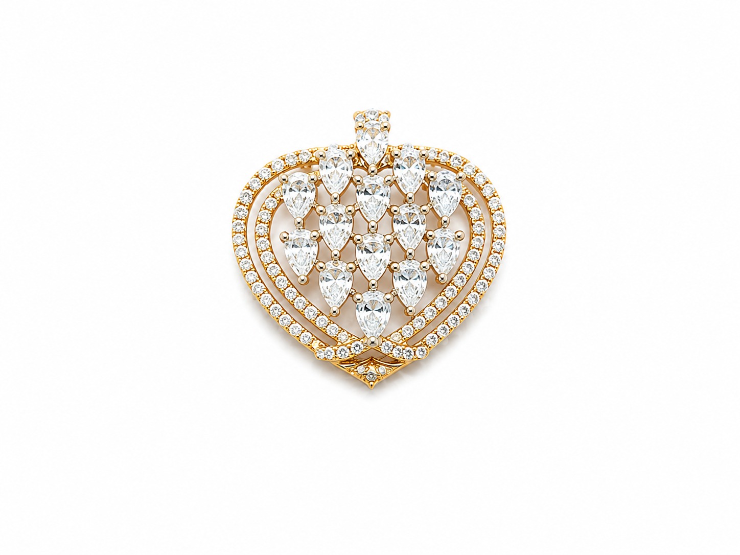Diamond Pave Heart Pendant