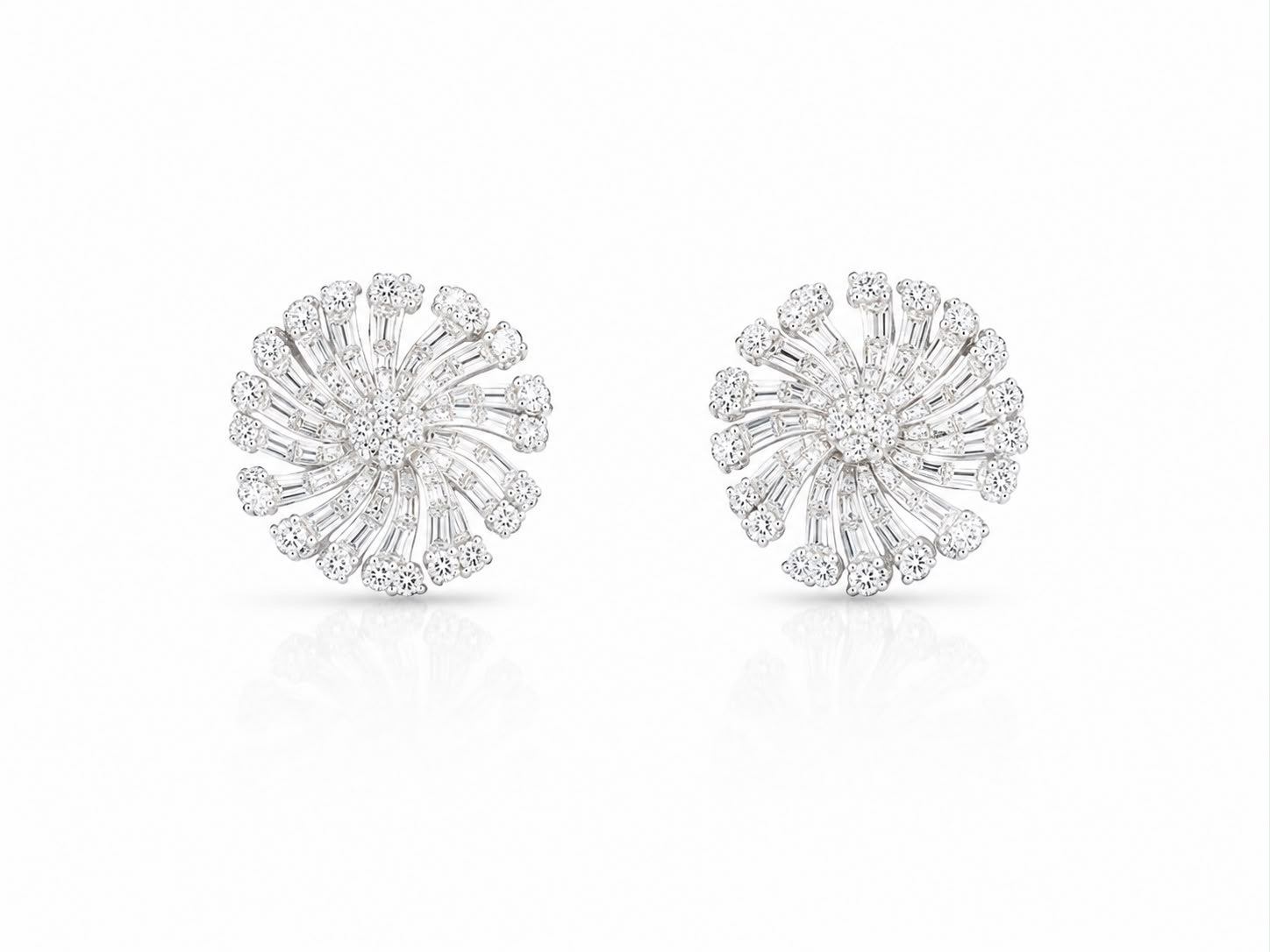 Diamond Spiral Starburst Studs