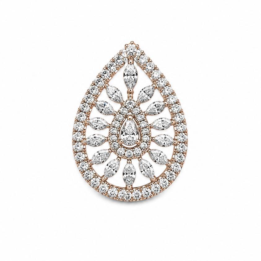 Rose Gold Marquise Teardrop Pendant