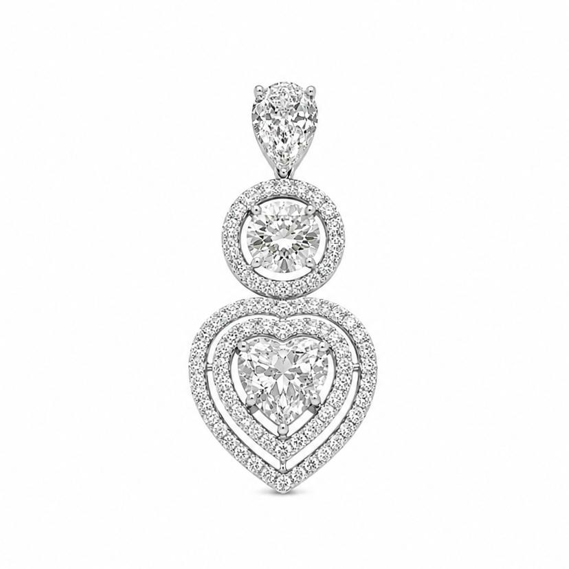 Diamond Halo Heart Pendant