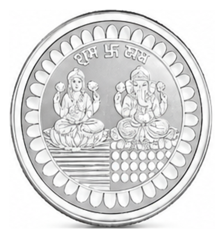 PPJ 999 Purity 20gm Laxmi Ganesh Silver Coin